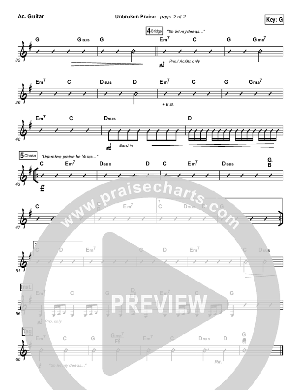 Unbroken Praise Acoustic Guitar (Matt Redman)