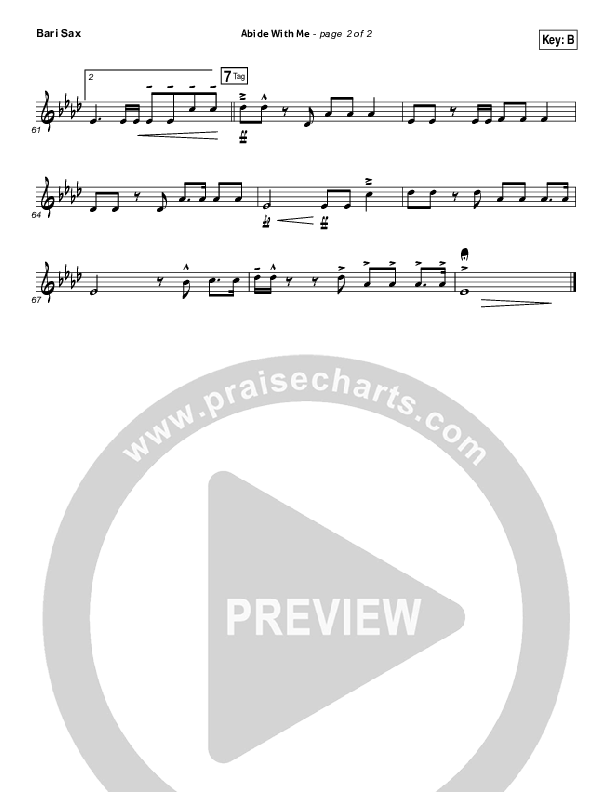 Abide With Me Bari Sax (Matt Redman)