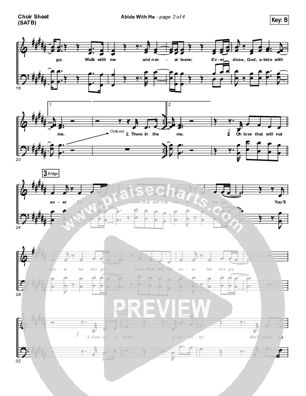 Abide With Me Choir Sheet (SATB) (Matt Redman)