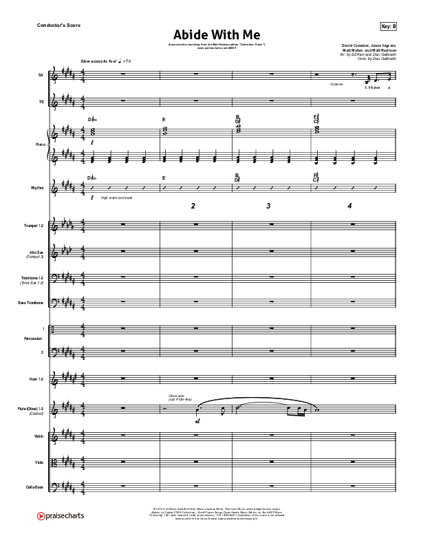 Abide With Me Conductor's Score (Matt Redman)