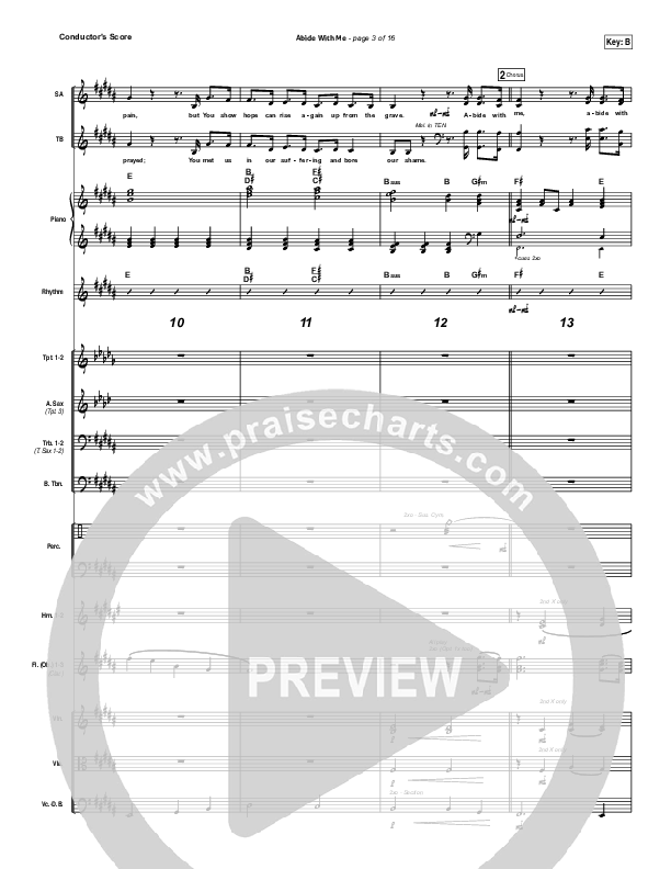 Abide With Me Conductor's Score (Matt Redman)