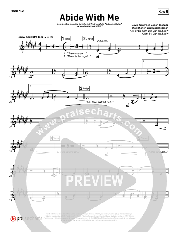 Abide With Me Brass Pack (Matt Redman)