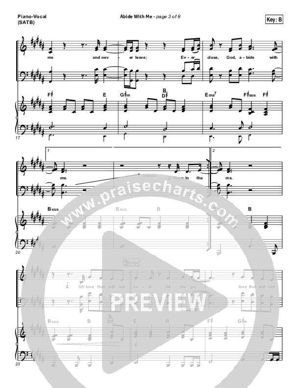 Abide With Me Piano/Vocal (SATB) (Matt Redman)