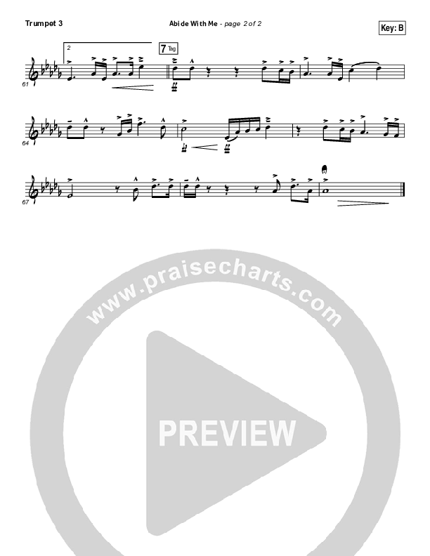 Abide With Me Trumpet 3 (Matt Redman)