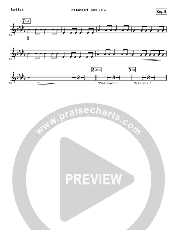 No Longer I Bari Sax (Matt Redman)