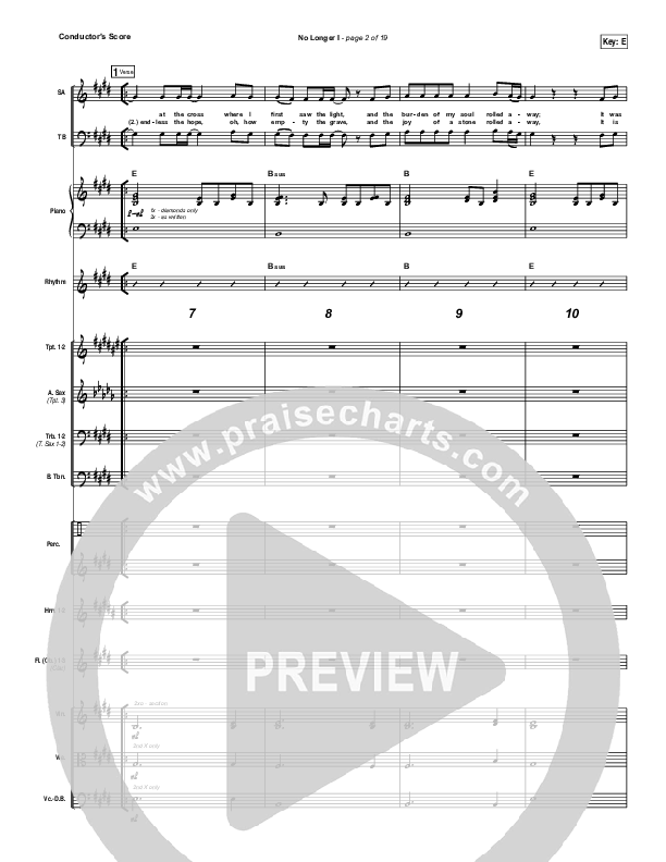 No Longer I Conductor's Score (Matt Redman)