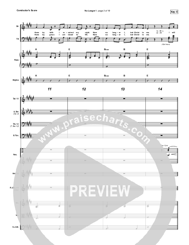 No Longer I Conductor's Score (Matt Redman)