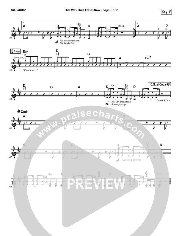 That Was Then This Is Now Acoustic Guitar (Josh Wilson)