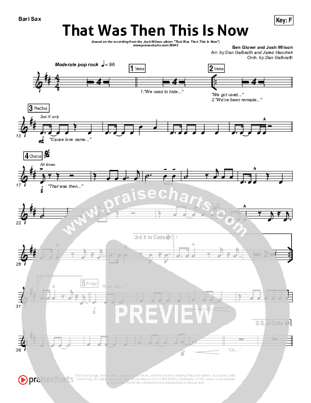 That Was Then This Is Now Bari Sax (Josh Wilson)