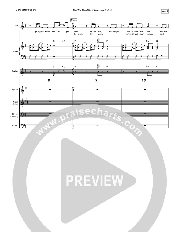 That Was Then This Is Now Conductor's Score (Josh Wilson)