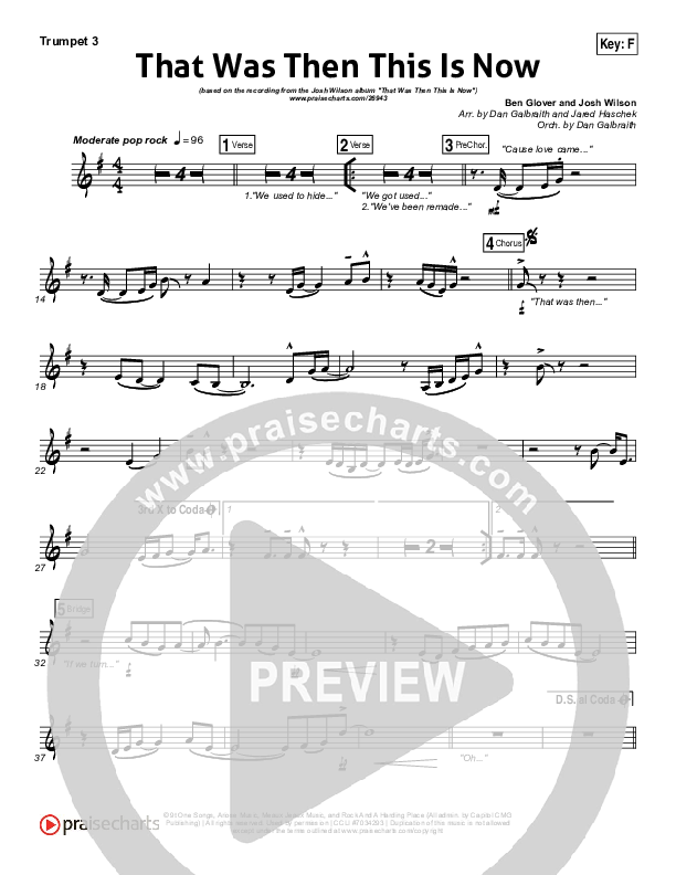 That Was Then This Is Now Trumpet 3 (Josh Wilson)