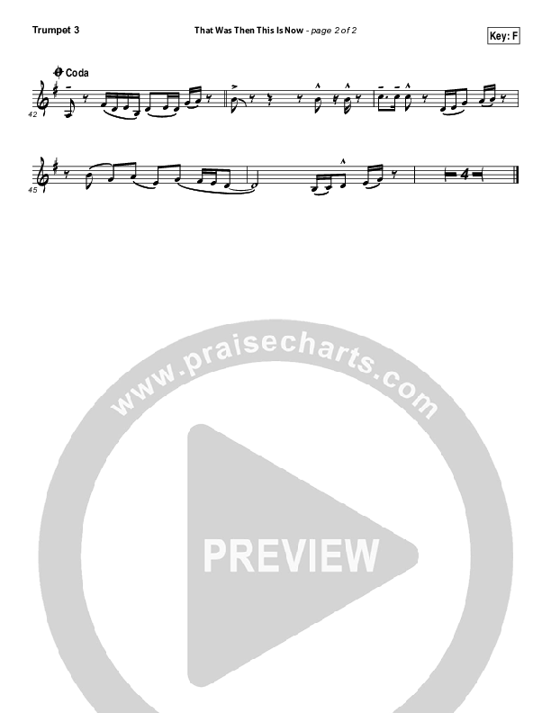 That Was Then This Is Now Trumpet 3 (Josh Wilson)