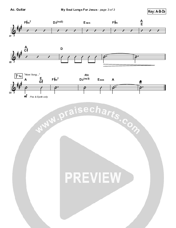 My Soul Longs For Jesus Acoustic Guitar (Planetshakers)