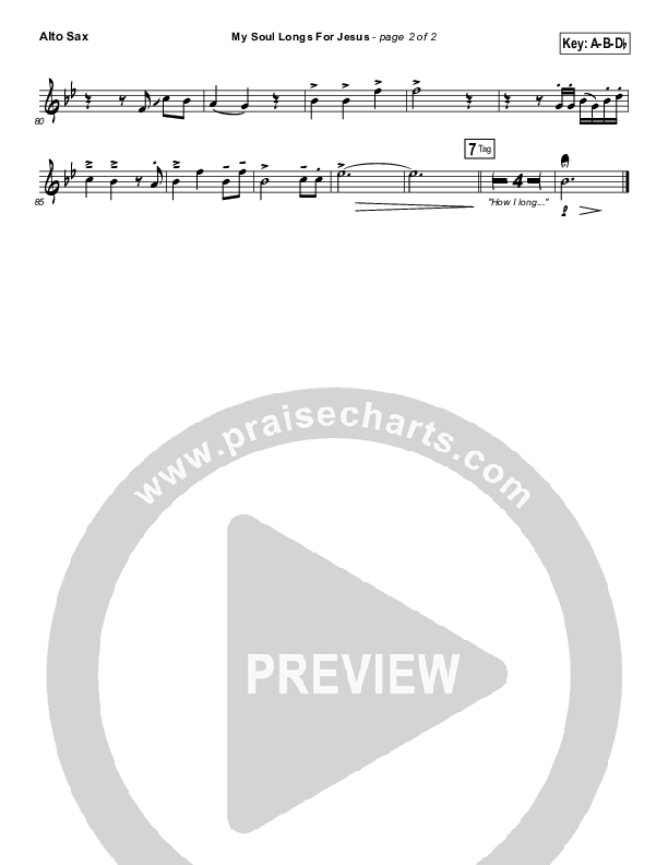 My Soul Longs For Jesus Alto Sax (Planetshakers)