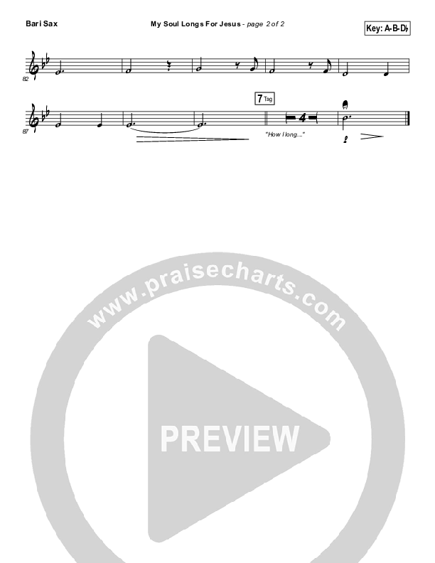 My Soul Longs For Jesus Bari Sax (Planetshakers)