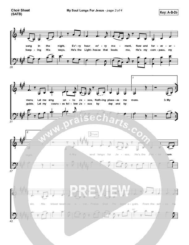 My Soul Longs For Jesus Choir Sheet (SATB) (Planetshakers)