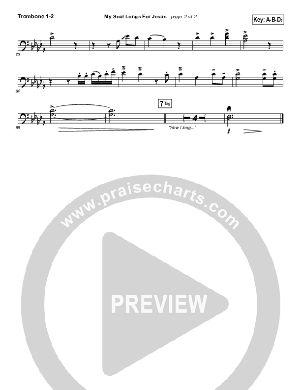My Soul Longs For Jesus Trombone 1/2 (Planetshakers)