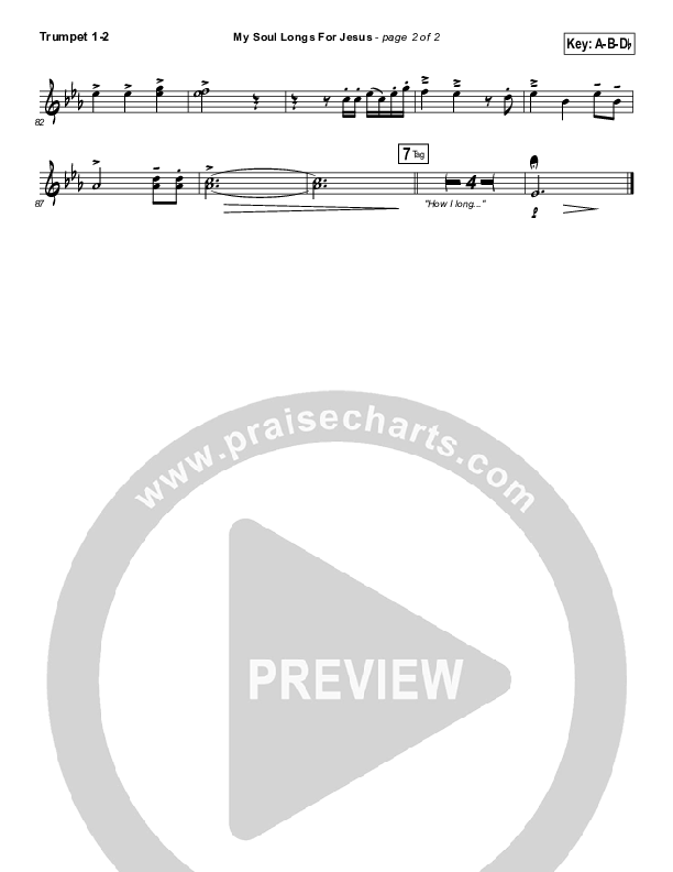My Soul Longs For Jesus Trumpet 1,2 (Planetshakers)