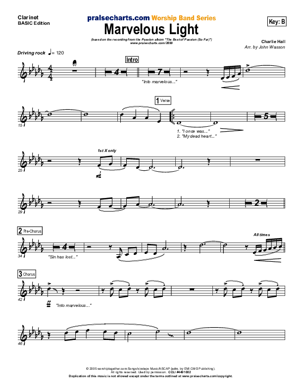 Marvelous Light Clarinet (Charlie Hall)