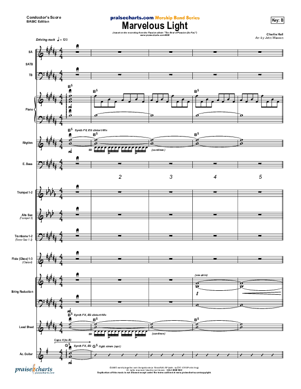 Marvelous Light Conductor's Score (Charlie Hall)