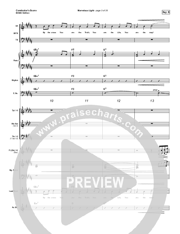 Marvelous Light Conductor's Score (Charlie Hall)