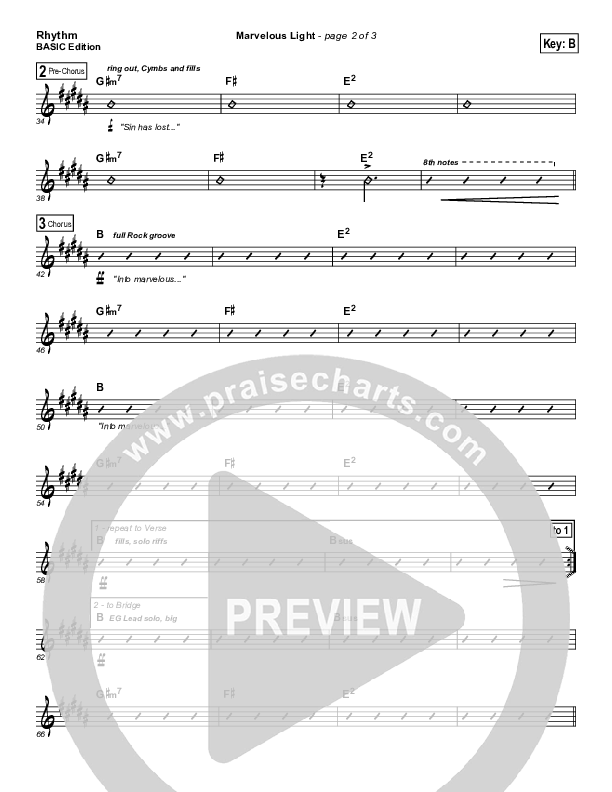 Marvelous Light Rhythm Chart (Charlie Hall)