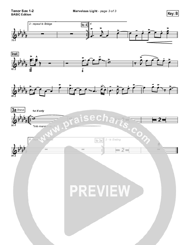 Marvelous Light Tenor Sax 1/2 (Charlie Hall)