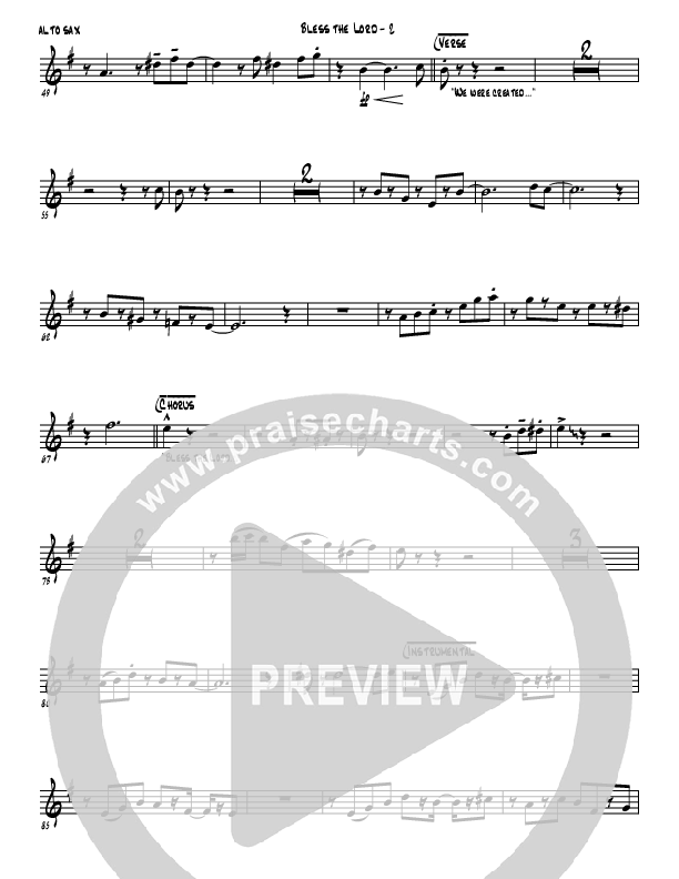 Bless The Lord Alto Sax (Jermaine Rodriguez)