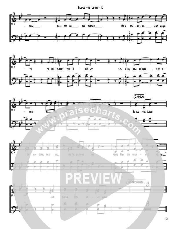 Bless The Lord Lead Sheet (Jermaine Rodriguez)