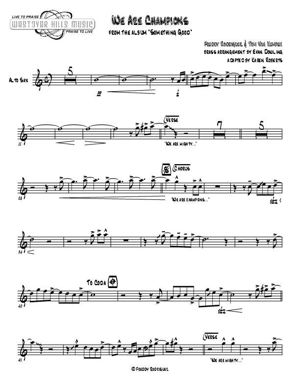 We Are Champions Alto Sax (Jermaine Rodriguez)