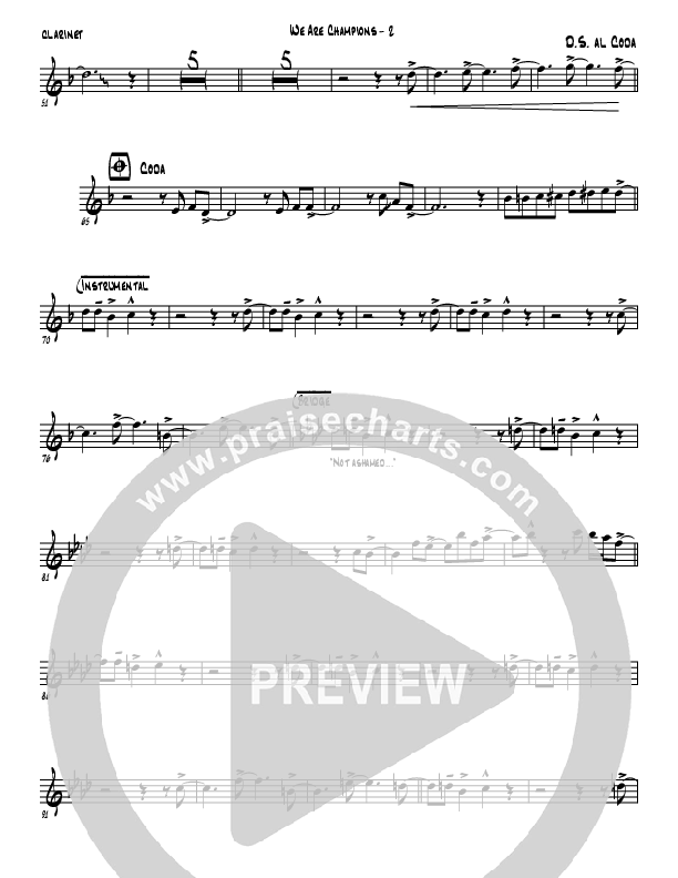 We Are Champions Clarinet (Jermaine Rodriguez)