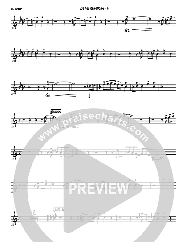 We Are Champions Clarinet (Jermaine Rodriguez)