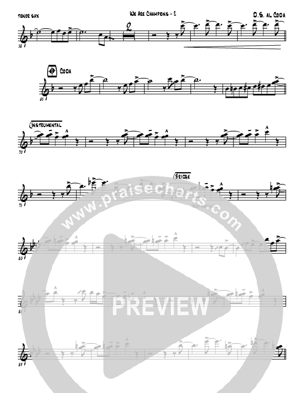 We Are Champions Tenor Sax 2 (Jermaine Rodriguez)