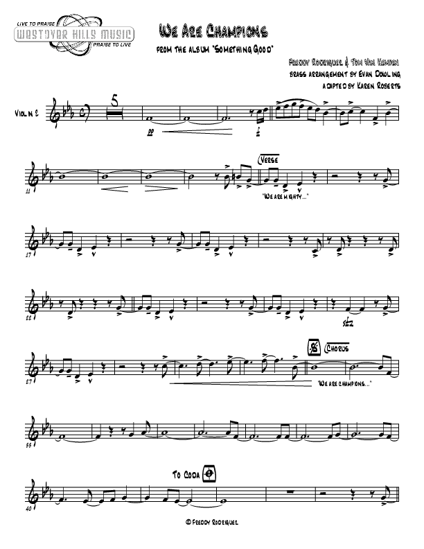 We Are Champions Violin 2 (Jermaine Rodriguez)