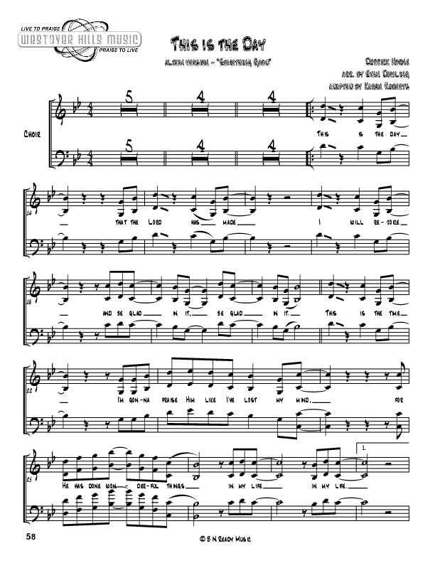 This Is The Day Choir Sheet (Jermaine Rodriguez)