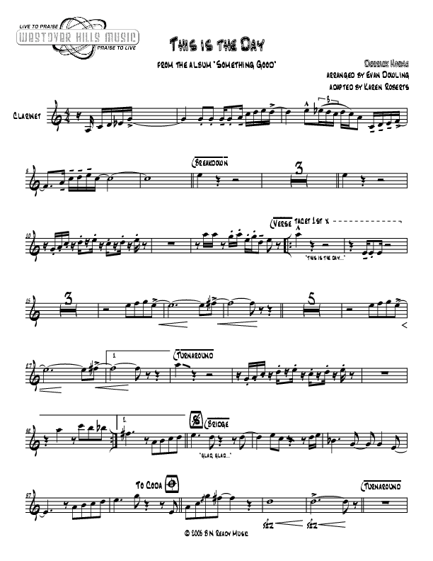 This Is The Day Clarinet (Jermaine Rodriguez)