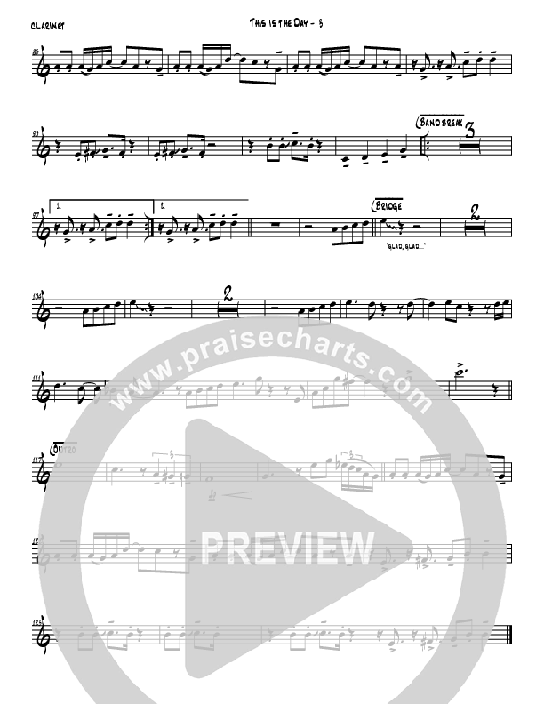 This Is The Day Clarinet (Jermaine Rodriguez)