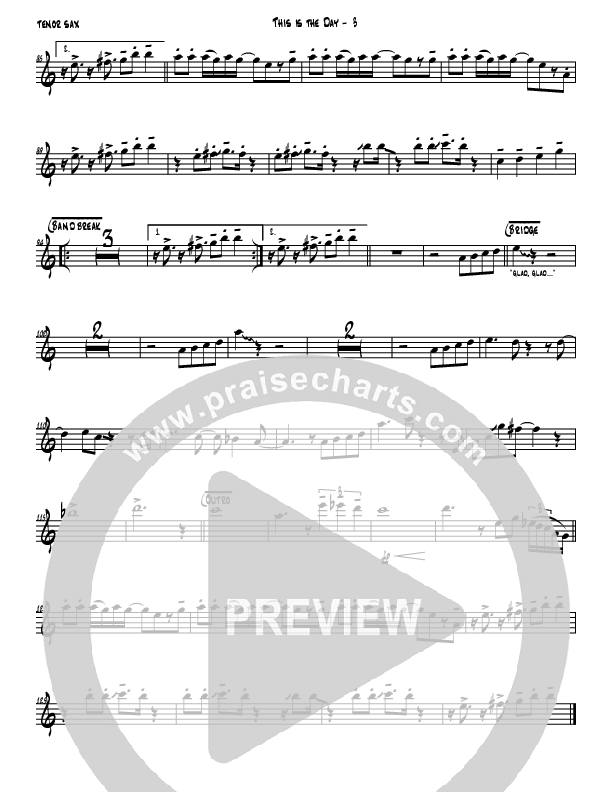 This Is The Day Tenor Sax 2 (Jermaine Rodriguez)