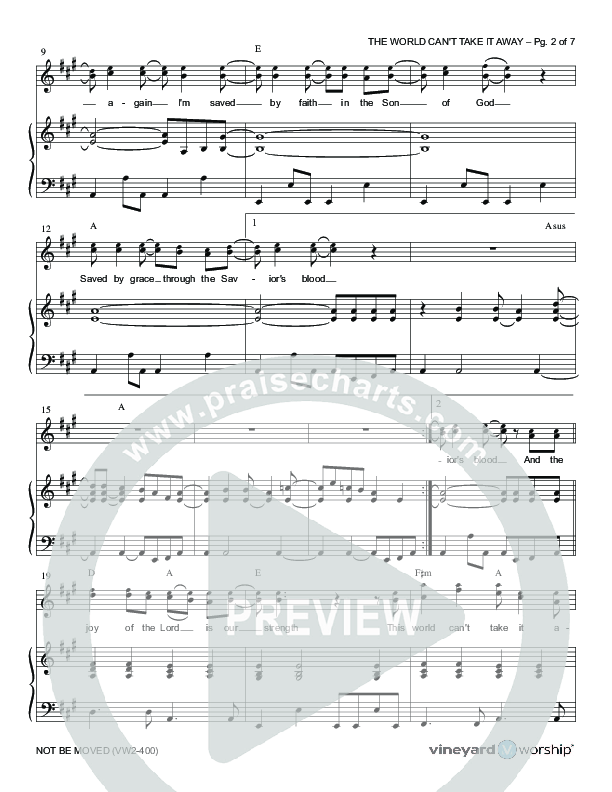 The World Can't Take It Away Piano/Vocal (Vineyard Music)