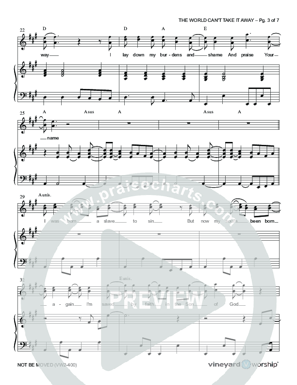 The World Can't Take It Away Piano/Vocal (Vineyard Music)