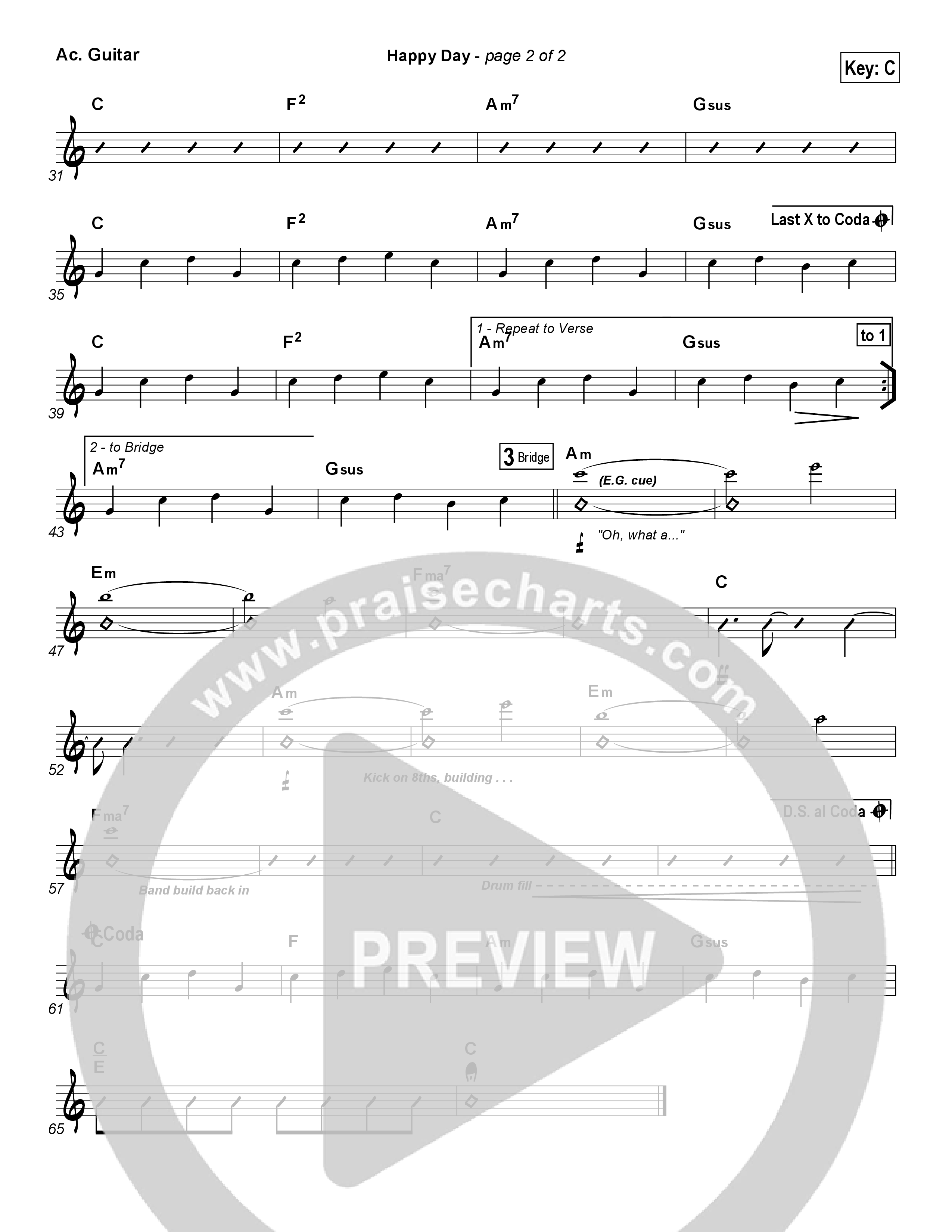 Happy Day Acoustic Guitar (Tim Hughes)