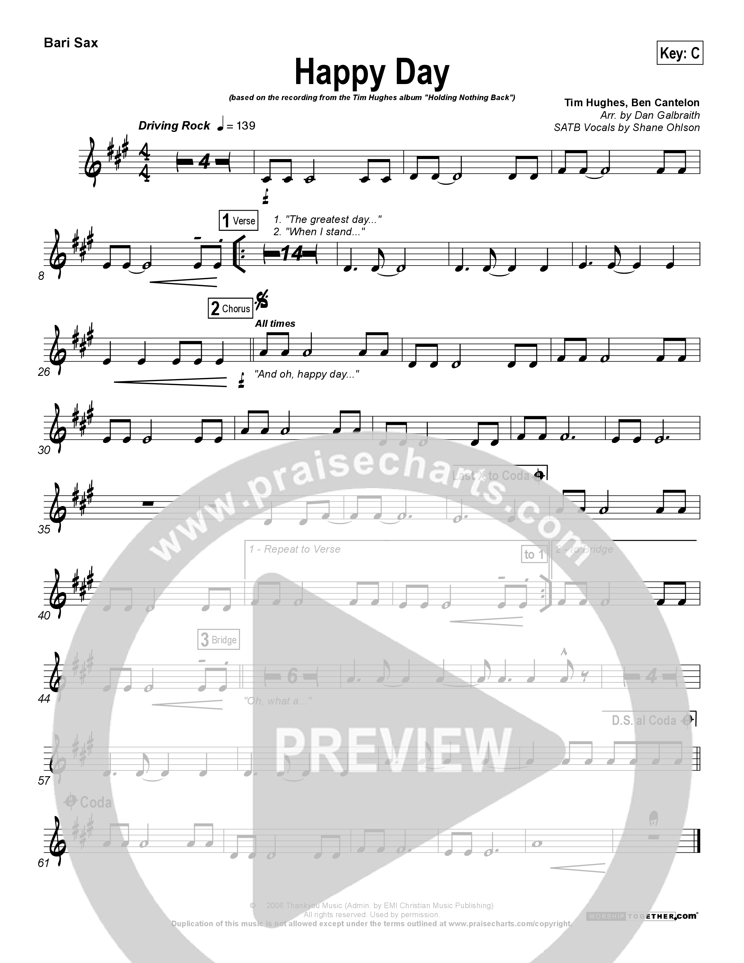 Happy Day Bari Sax (Tim Hughes)