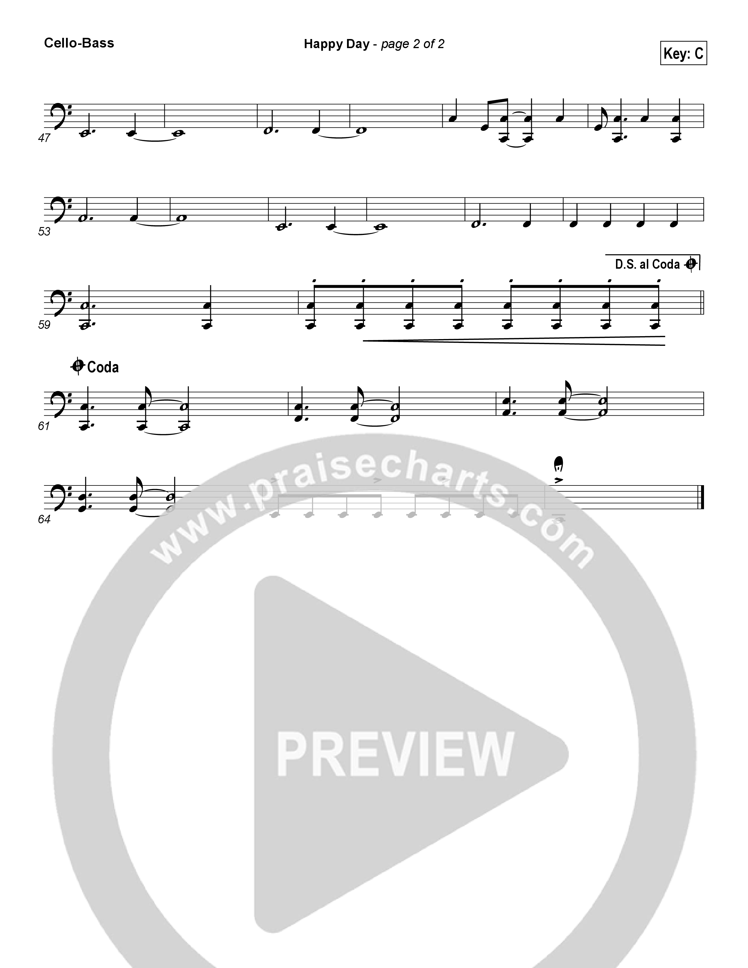 Happy Day Cello/Bass (Tim Hughes)