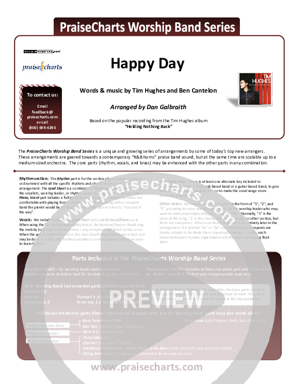 Happy Day Cover Sheet (Tim Hughes)