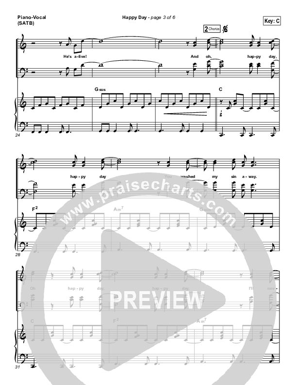 Happy Day Piano/Vocal (SATB) (Tim Hughes)