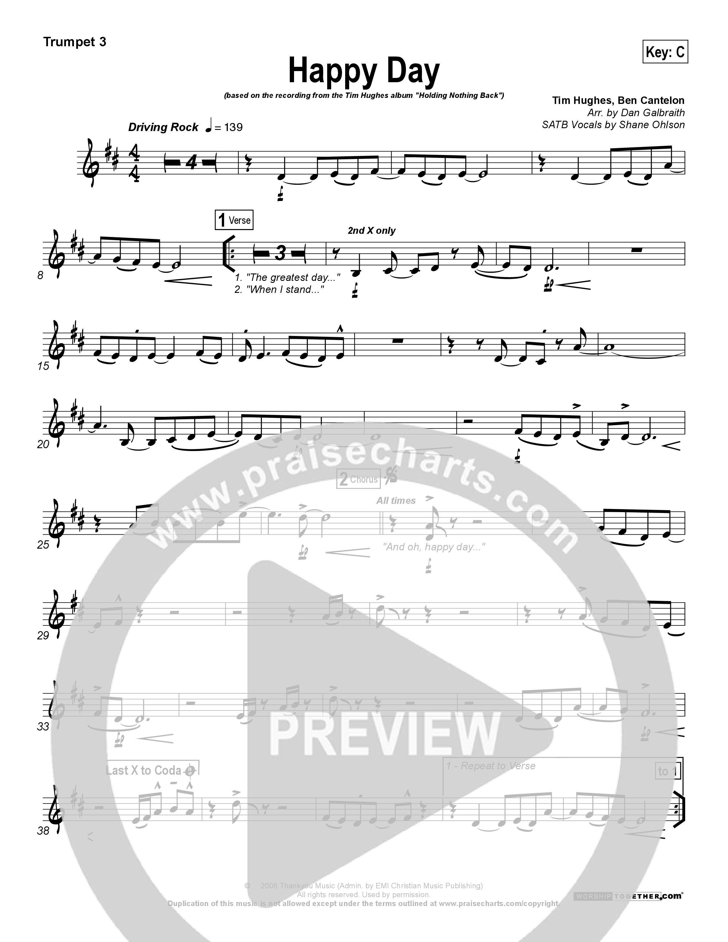 Happy Day Trumpet 3 (Tim Hughes)