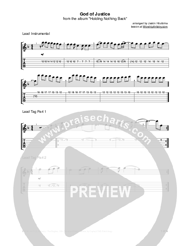 God Of Justice Guitar Tab (Tim Hughes)