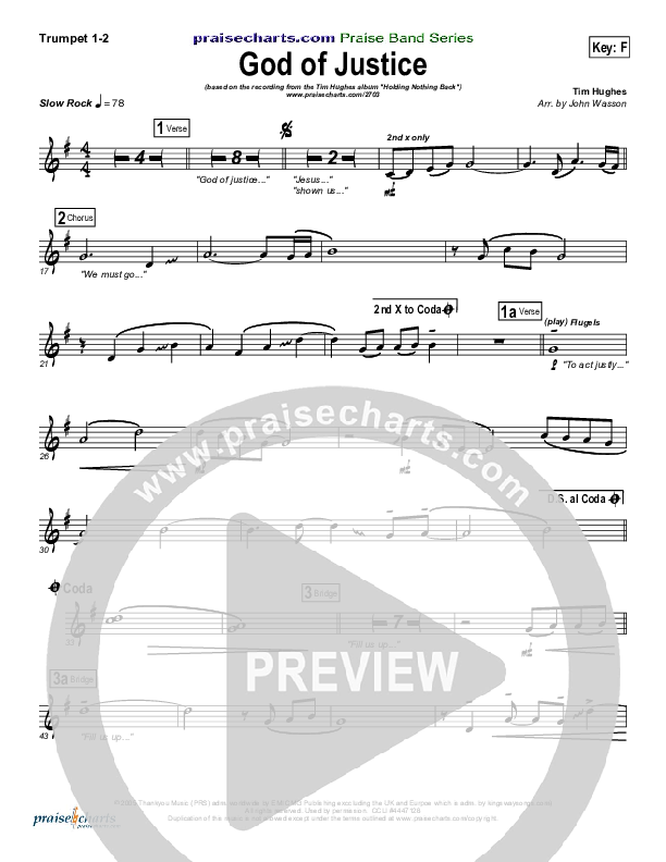 God Of Justice Trumpet 1,2 (Tim Hughes)