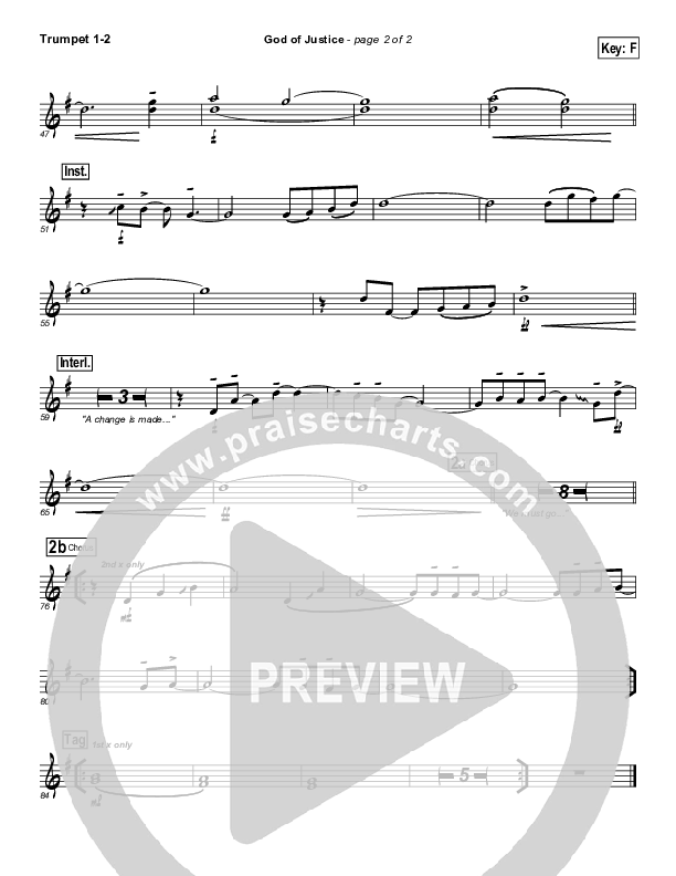 God Of Justice Trumpet 1,2 (Tim Hughes)