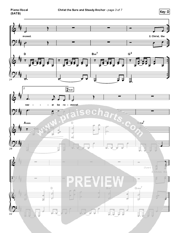 Christ The Sure And Steady Anchor Piano/Vocal (SATB) (Matt Boswell)